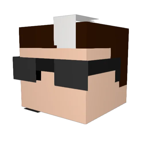 Polanski962 Minecraft avatar head, 3D render