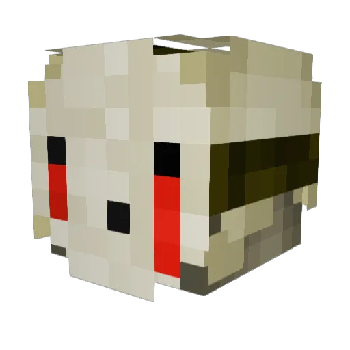 Polar2X Minecraft avatar head, 3D render