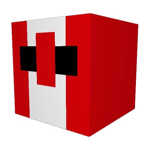 Polar333 Minecraft avatar head, 3D render