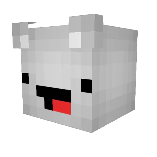 PolarBear10000 Minecraft avatar head, 3D render