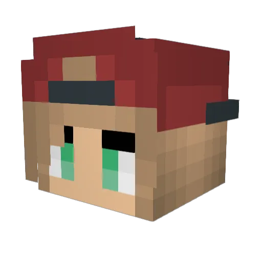 PolarBear22 Minecraft avatar head, 3D render