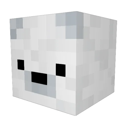 PolarBear585 Minecraft avatar head, 3D render