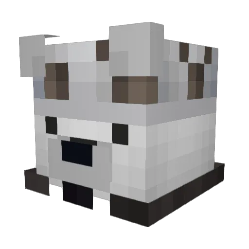 PolarBearDood Minecraft avatar head, 3D render