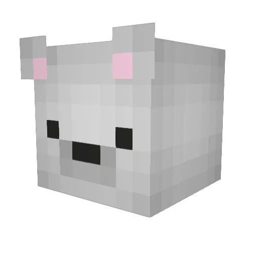 PolarBearGamerT Minecraft avatar head, 3D render