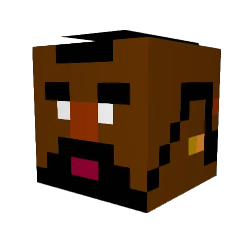 PolarCharlie Minecraft avatar head, 3D render