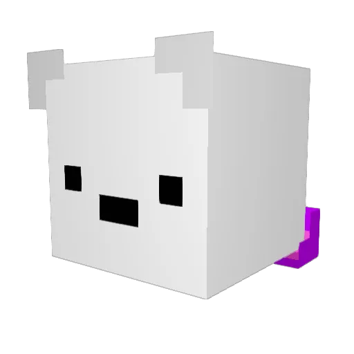 PolarE3 Minecraft avatar head, 3D render
