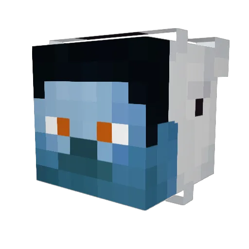 PolarElite Minecraft avatar head, 3D render