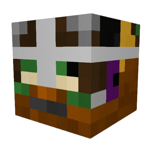 PolarWolf21 Minecraft avatar head, 3D render