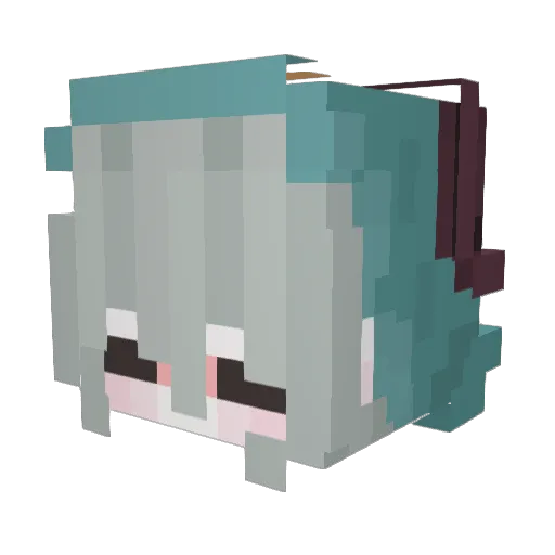Polar_B_ Minecraft avatar head, 3D render
