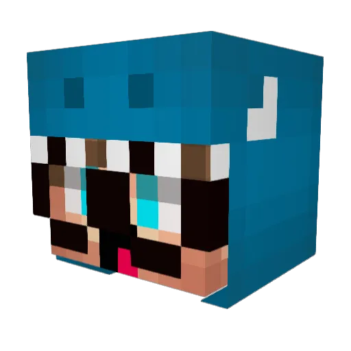 Polar_xD Minecraft avatar head, 3D render