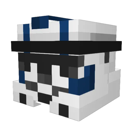 Polarai Minecraft avatar head, 3D render