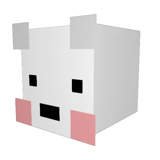 Polarbear439 Minecraft avatar head, 3D render