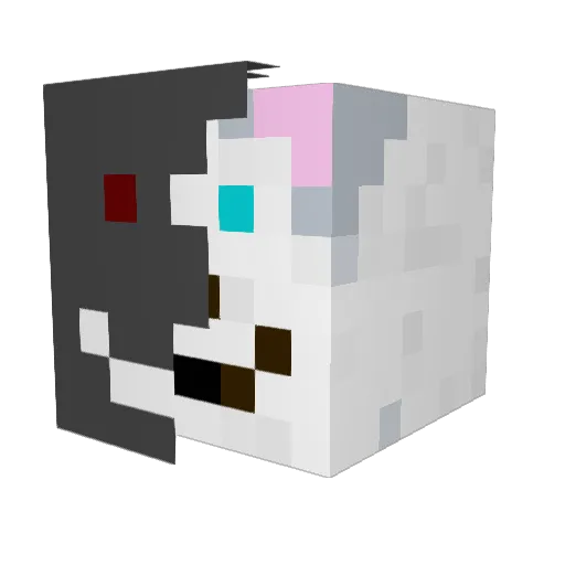 Polarbear7767 Minecraft avatar head, 3D render