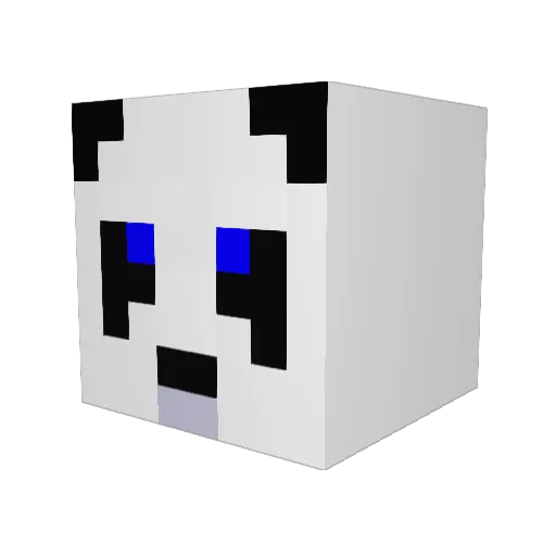 Polaretik Minecraft avatar head, 3D render