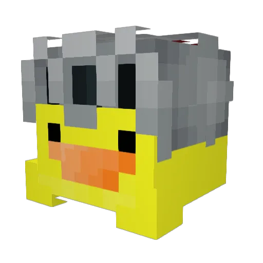 Polareux Minecraft avatar head, 3D render