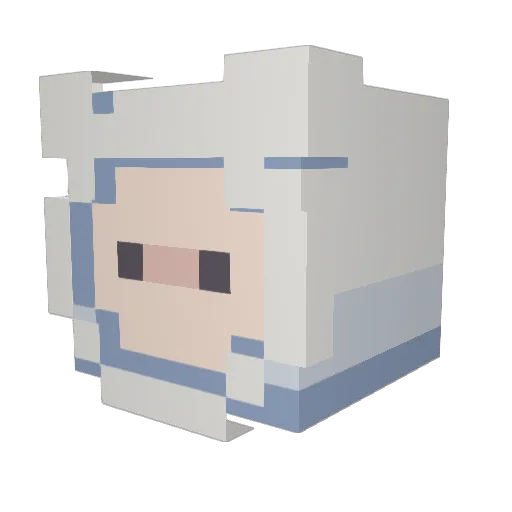 Polaris104 Minecraft avatar head, 3D render