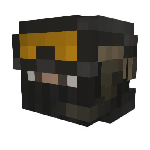 PolarisMorrigan Minecraft avatar head, 3D render