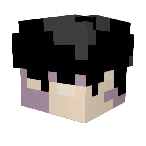PolarisSi Minecraft avatar head, 3D render