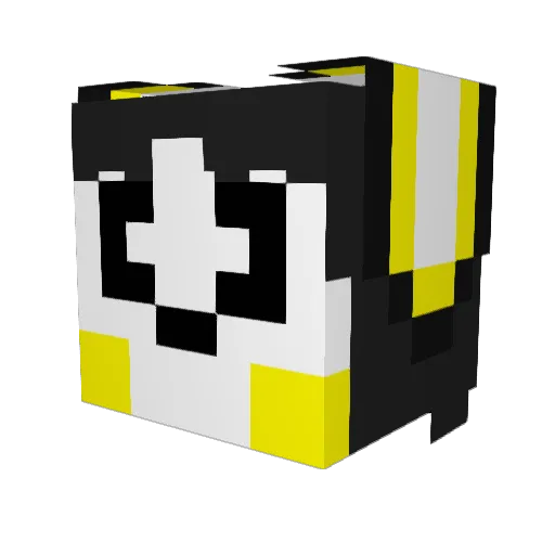 Polariss Minecraft avatar head, 3D render