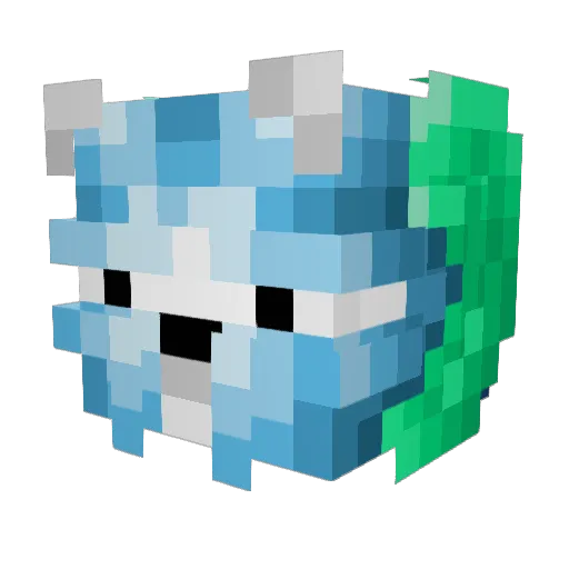 Polarlord Minecraft avatar head, 3D render