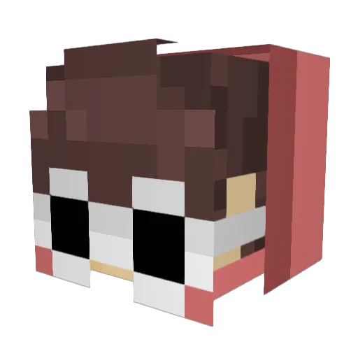Polaronig Minecraft avatar head, 3D render