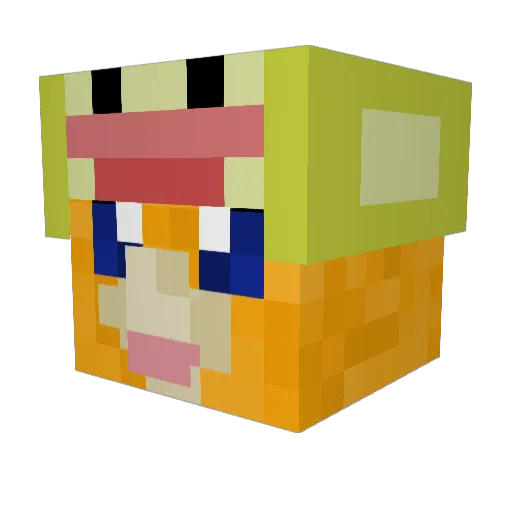 Polchis69 Minecraft avatar head, 3D render