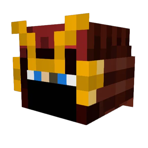 Polderi Minecraft avatar head, 3D render