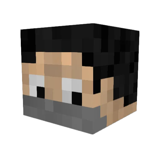 PoleanCuisine Minecraft avatar head, 3D render