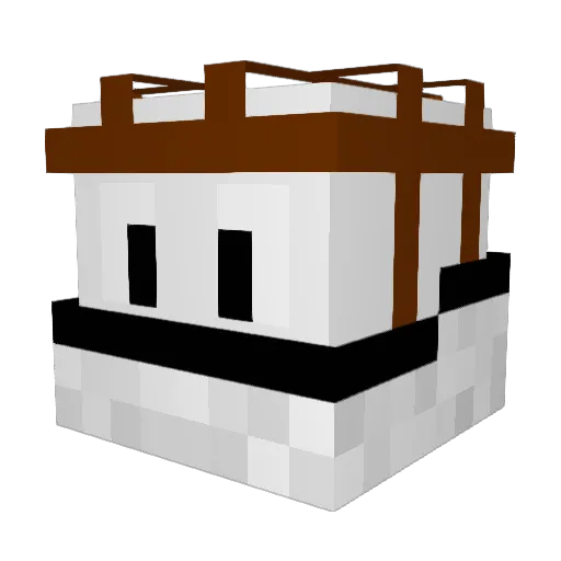 PolekOfficial Minecraft avatar head, 3D render