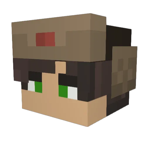 Poleshater Minecraft avatar head, 3D render