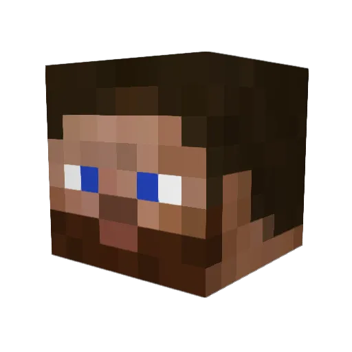Polex Minecraft avatar head, 3D render