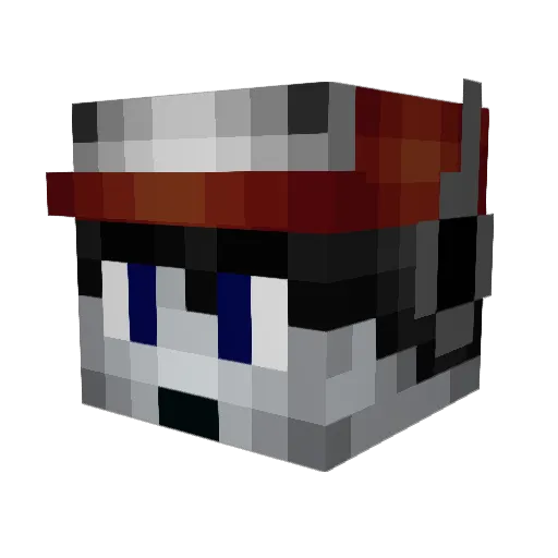 Polfredo Minecraft avatar head, 3D render