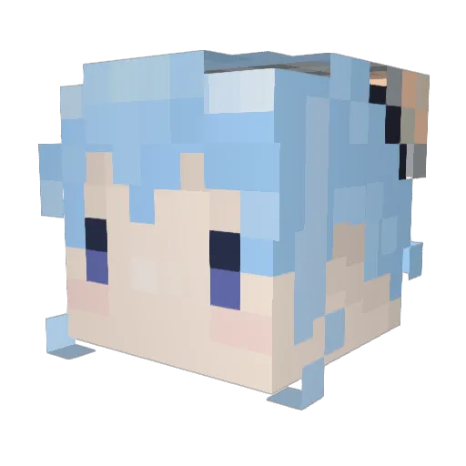 PoliNomials Minecraft avatar head, 3D render