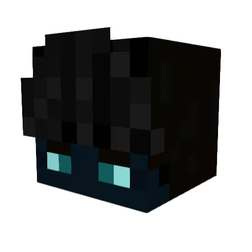 Poliamor Minecraft avatar head, 3D render