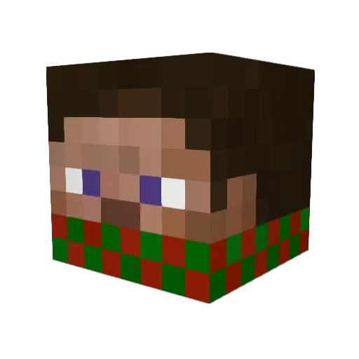 PoliceKraft Minecraft avatar head, 3D render