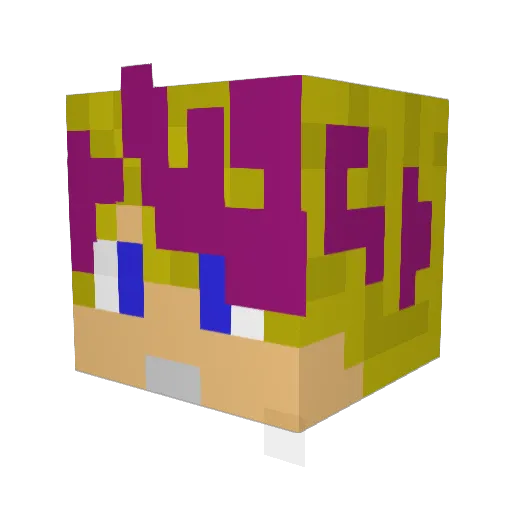 PoliceUkraine Minecraft avatar head, 3D render