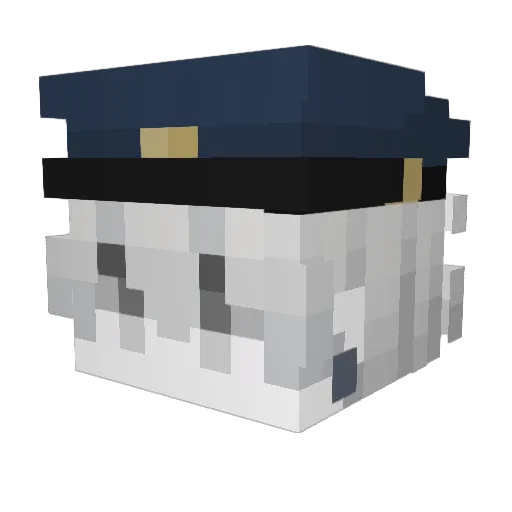 Policjant_EBK Minecraft avatar head, 3D render