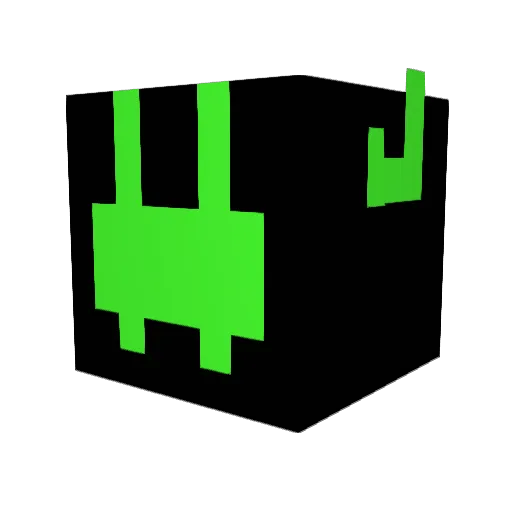 Polihedron Minecraft avatar head, 3D render