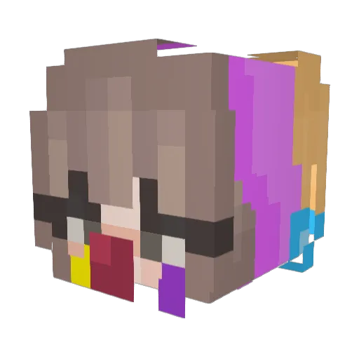 Poliix_x Minecraft avatar head, 3D render