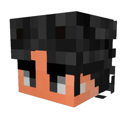 Polimia Minecraft avatar head, 3D render