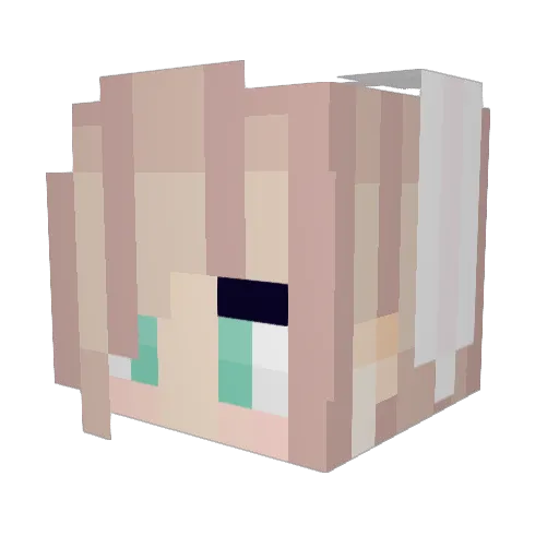 PolinaMurYT Minecraft avatar head, 3D render