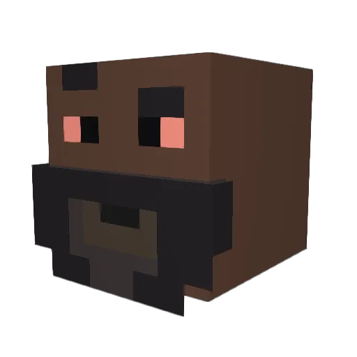 Polish Minecraft avatar head, 3D render