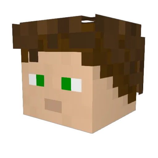 PolishKid Minecraft avatar head, 3D render