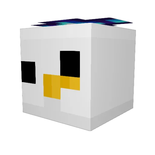 Polished_Pebble Minecraft avatar head, 3D render