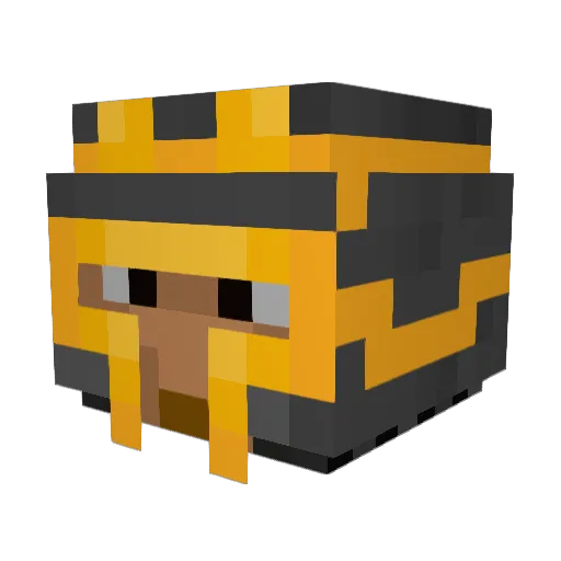 Polishinel Minecraft avatar head, 3D render