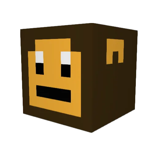 PoliteKat Minecraft avatar head, 3D render