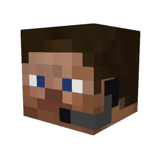 PoliticalWright Minecraft avatar head, 3D render