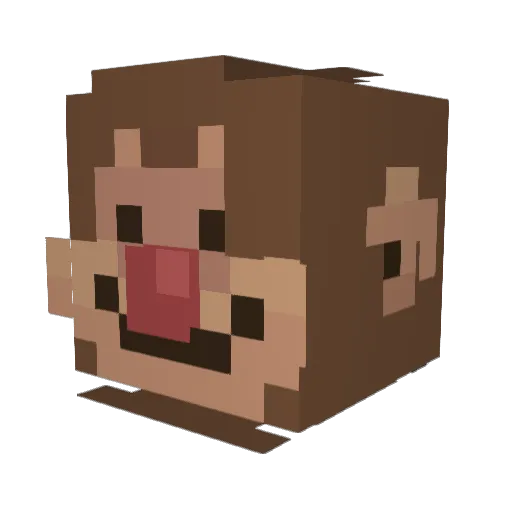 Poliwrath Minecraft avatar head, 3D render