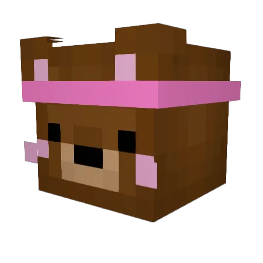 Pollasky Minecraft avatar head, 3D render