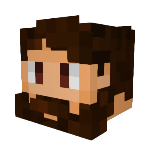 Pollere_ Minecraft avatar head, 3D render
